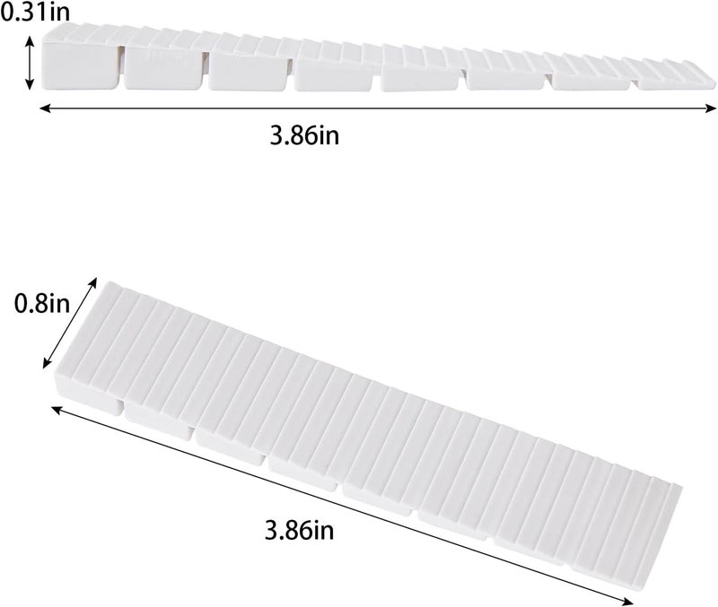 ZZJMCH 12 Pack White Multi Purpose Furniture Plastic Shims for Leveling Extreme Weight Capacity Wedges Easy to Snap Cut-to-fit Size Leveler for Toilet Shims, Doors, Windows, Sheds, Table - Image 2